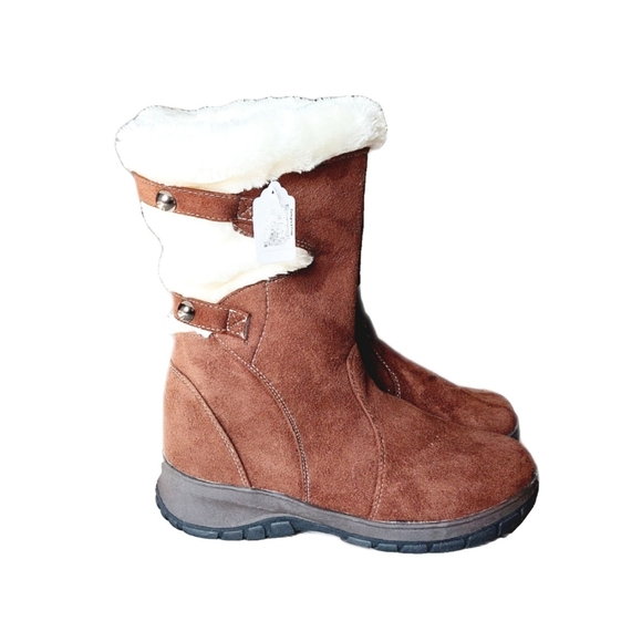ITASCA Veronica Womens Brown Faux Suede Plush Lining Winter Boots Sz 7M NEW! - Picture 2 of 8
